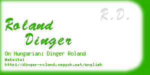 roland dinger business card